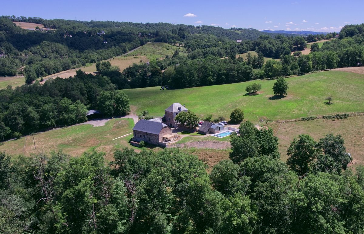 Gîte de la grange de la Gissonnerie, le calme de la campagne Vue aérienne